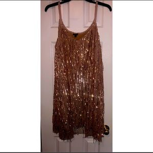 TORRID plus size Gold Flapper Dress!! Size 3. Never Worn